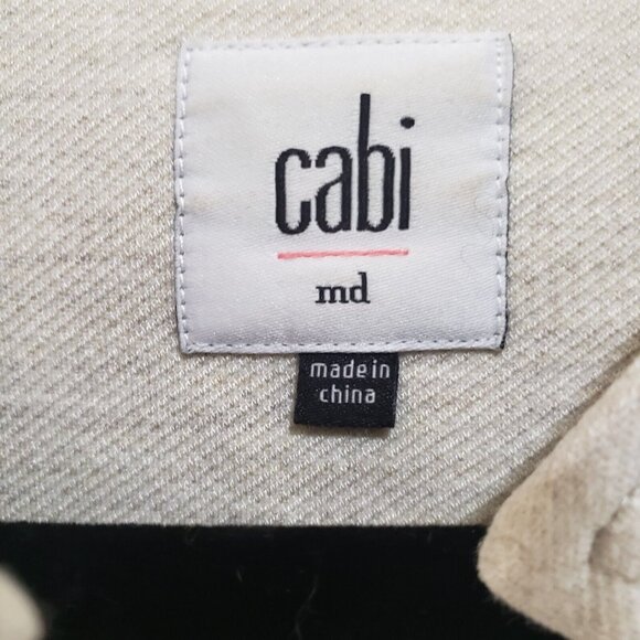 Cabi Womens Charlie Jacket Oatmeal Knit Moto Double Breasted Blazer 3028 M - Picture 3 of 8